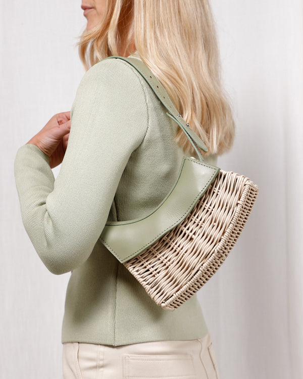 Bao-Sage and Natural-For Lookbook-1-Leather-Front-Tote Bag-Tote Bag-Beach Bags-Leather Tote Bag-Large Tote Bags-Beach Tote-Laptop Tote Bag-Tote Bag for Women-Straw Tote Bag-White Tote Tag-Straw Handbags-Waterproof Tote Bag-Straw Handbags