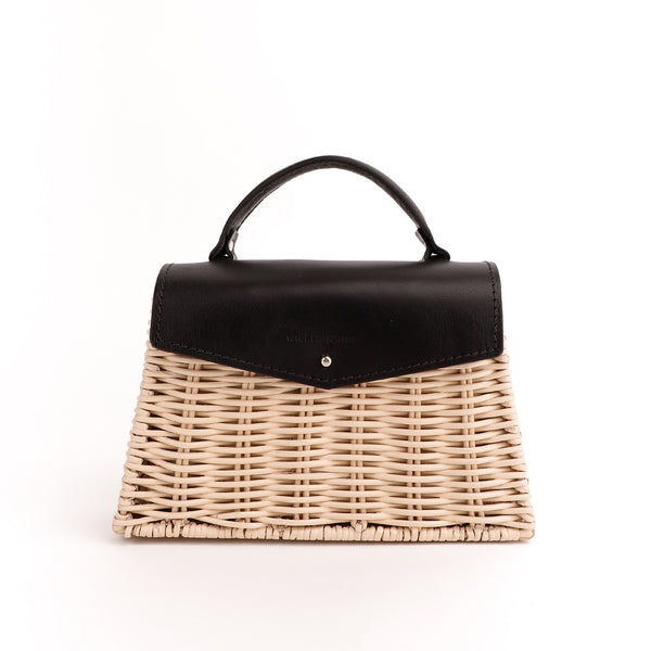 SanSan-Black and Natural-Front-1-Wicker-Wings-Wicker-Bag-Bucket-Bag-Bags-for-Women-Designer-Handbags-Beach-Bag-Summer-Bag-Straw-Bag-Black-Bag-Crossbody-Bag-Mini-Bag-Leather-Handbags-Purse
