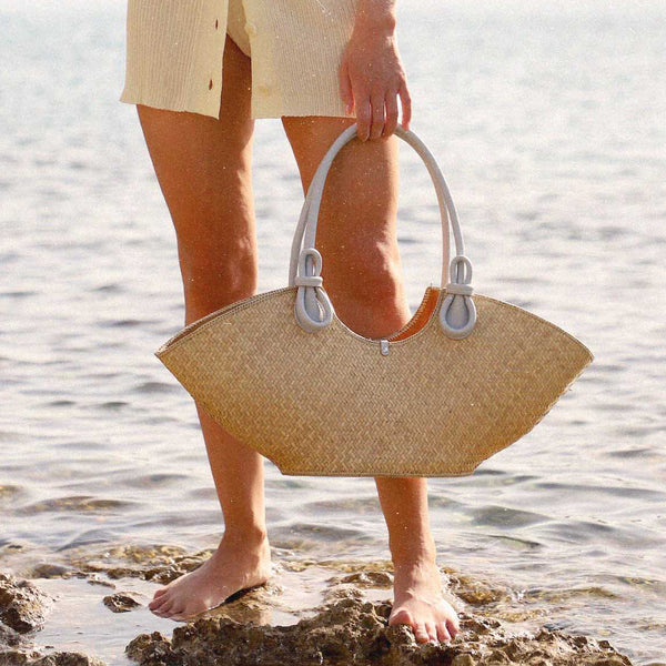 North south new arrivals straw beach tote