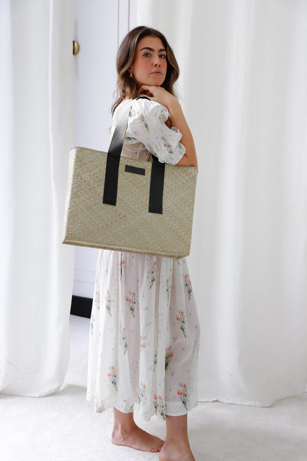 Canvas & Black Anissa - Large Tote