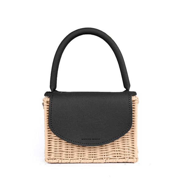 Babing-Natural-Black-Front-1-Wicker-Wings-Wicker-Bag-Bucket-Bag-Bags-for-Women-Designer-Handbags-Beach-Bag-Summer-Bag-Straw-Bag-Black-Bag-Crossbody-Bag-Mini-Bag-Leather-Handbags-Purse