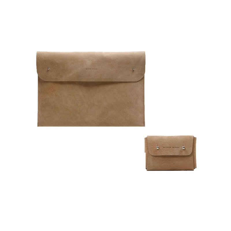 Laptop Case and Kuai Small Pouch - Nutmeg