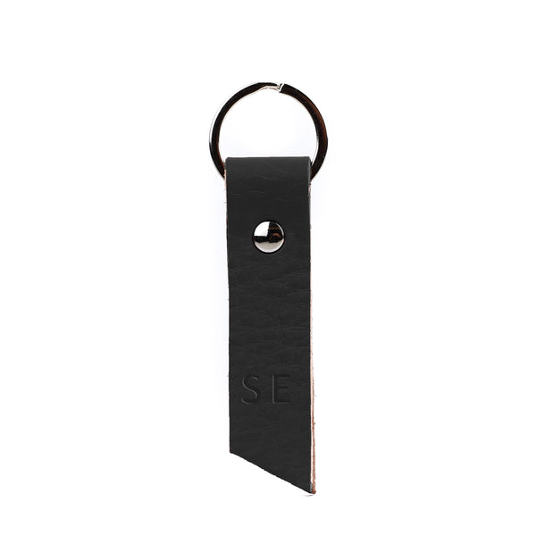 Black Leather Keyring