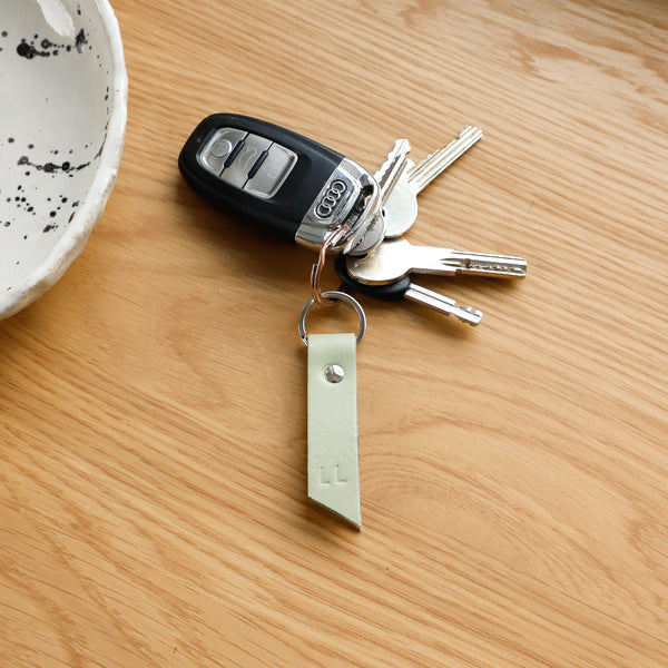 Sage Leather Keyring