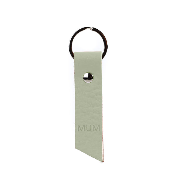 Sage Leather Keyring