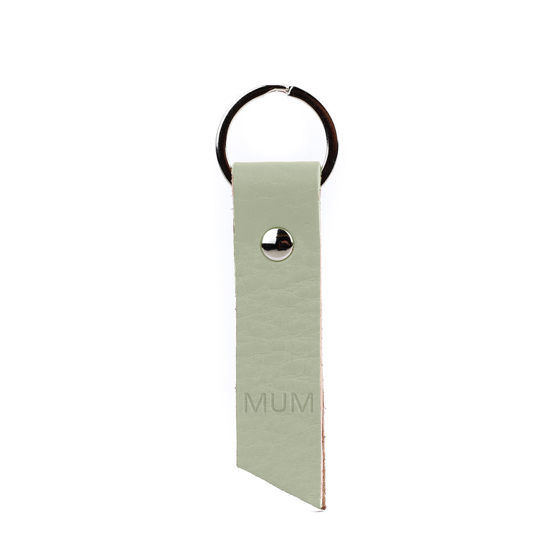 Sage Leather Keyring
