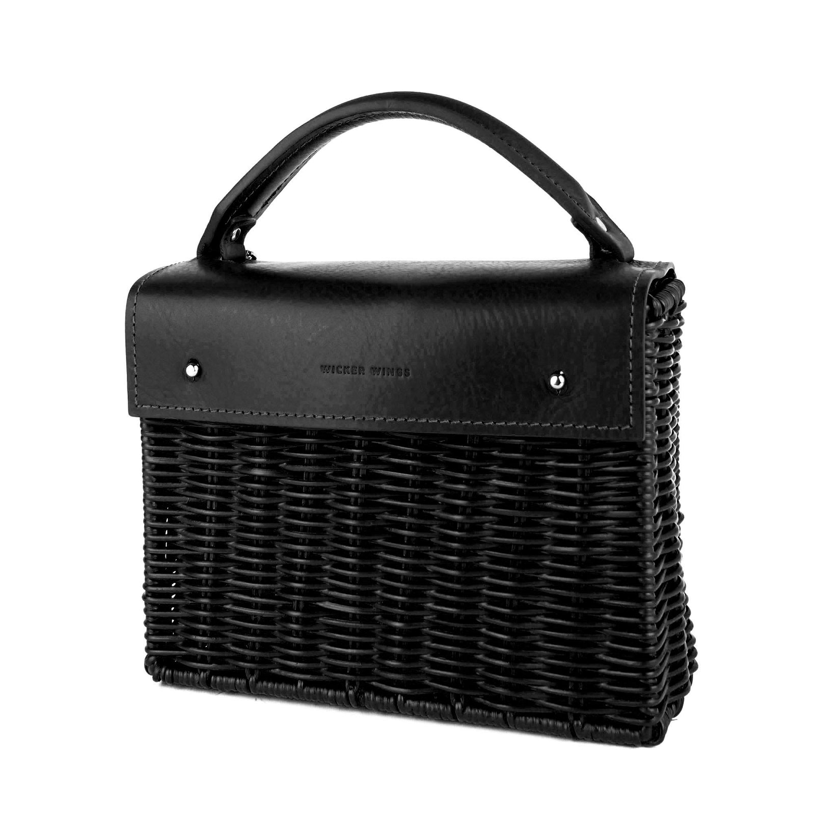 Black wicker purse on sale