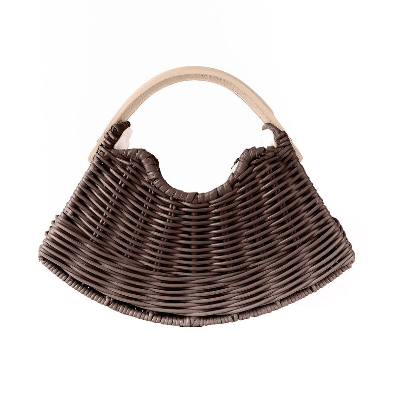 Brown Mini Fan & Cream Handle