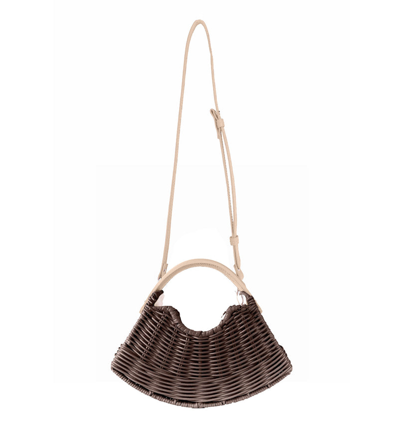 Brown Mini Fan & Cream Handle