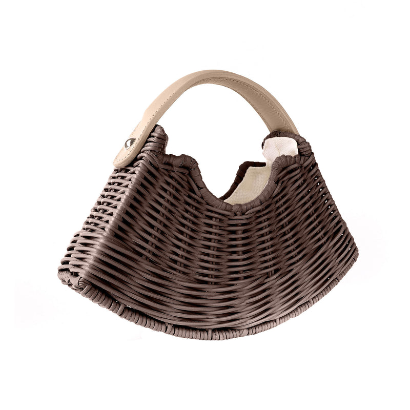 Brown Mini Fan & Cream Handle