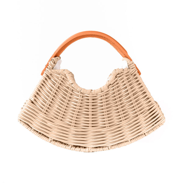 Orange & Natural Mini Fan