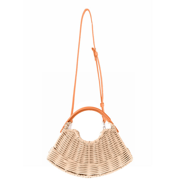 Orange & Natural Mini Fan