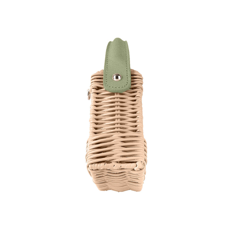 Sage Suede & Natural Mini Fan