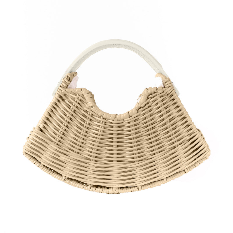 Buttermilk Mini Fan & Off White Handle