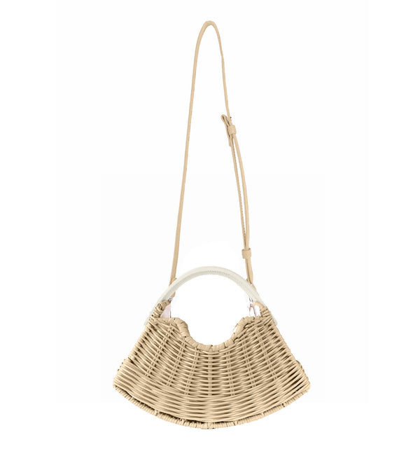 Buttermilk Mini Fan & Off White Handle