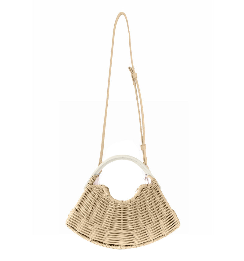 Buttermilk Mini Fan & Off White Handle