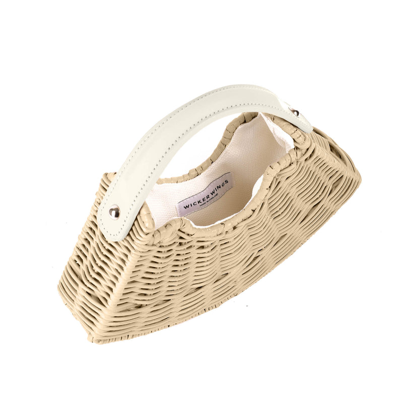 Buttermilk Mini Fan & Off White Handle