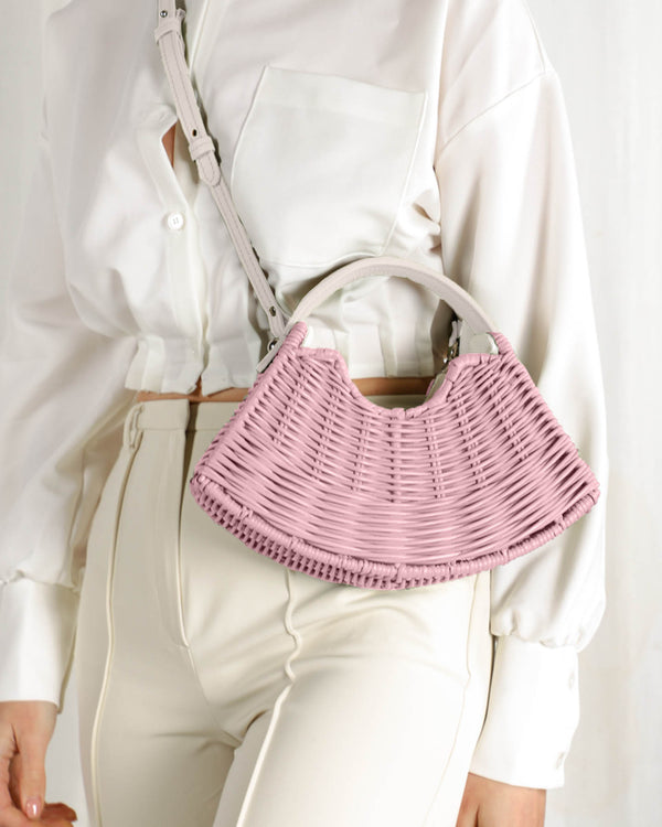 Off White & Pink Mini Fan