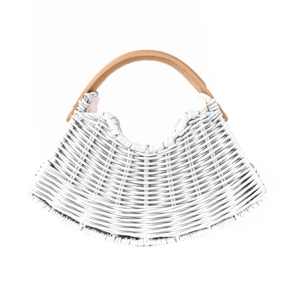 White Mini Fan & Camel Handle
