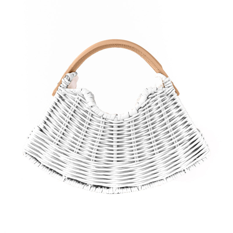 White Mini Fan & Camel Handle
