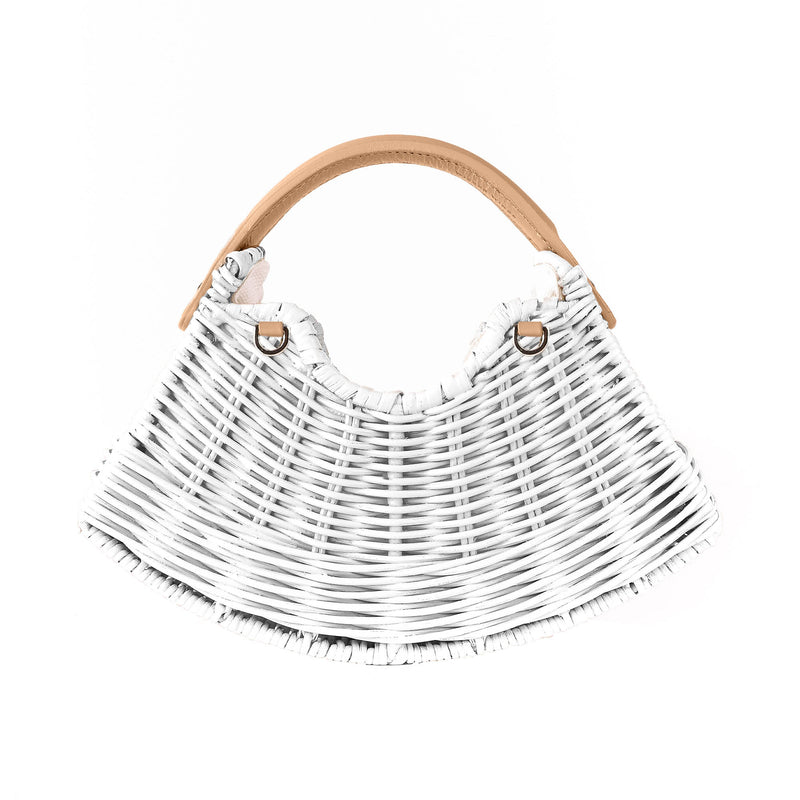 White Mini Fan & Camel Handle