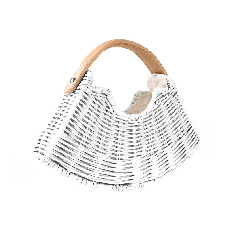 White Mini Fan & Camel Handle