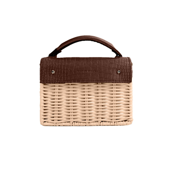 Brown Croco & Natural Mini Kuai