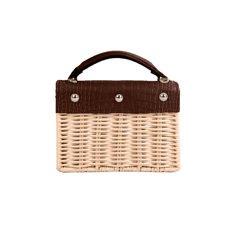Brown Croco & Natural Mini Kuai