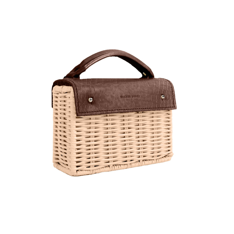 Brown Croco & Natural Mini Kuai