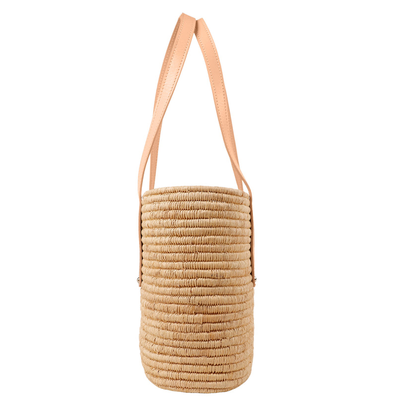 Noor-Camel and Natural-Large Tote-1-Front-2-Wicker-Wings-Wicker-Bag-Bucket-Bag-Bags-for-Women-Designer-Handbags-Beach-Bag-Summer-Bag-Straw-Bag-Black-Bag-Crossbody-Bag-Mini-Bag-Leather-Handbags-Purse