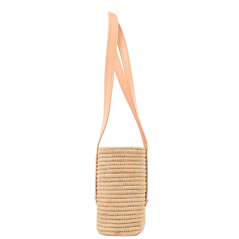 Noor-Camel and Natural-Small Tote-1-Front-2-Wicker-Wings-Wicker-Bag-Bucket-Bag-Bags-for-Women-Designer-Handbags-Beach-Bag-Summer-Bag-Straw-Bag-Black-Bag-Crossbody-Bag-Mini-Bag-Leather-Handbags-Purse