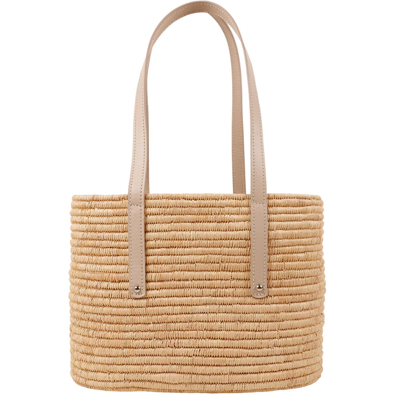 Noor-Cream and Natural-Large Tote-1-Front-2-Wicker-Wings-Wicker-Bag-Bucket-Bag-Bags-for-Women-Designer-Handbags-Beach-Bag-Summer-Bag-Straw-Bag-Black-Bag-Crossbody-Bag-Mini-Bag-Leather-Handbags-Purse