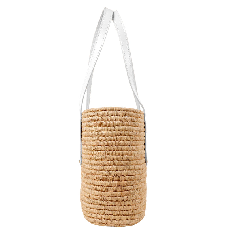 Noor-White and Natural-Large Tote-1-Front-2-Wicker-Wings-Wicker-Bag-Bucket-Bag-Bags-for-Women-Designer-Handbags-Beach-Bag-Summer-Bag-Straw-Bag-Black-Bag-Crossbody-Bag-Mini-Bag-Leather-Handbags-Purse