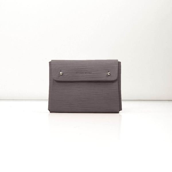 Grey Wavy Medium Pouch