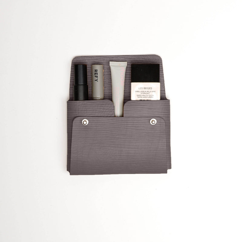 Grey Wavy Medium Pouch