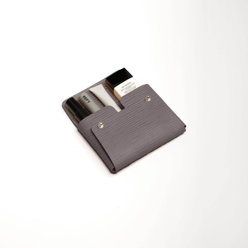 Grey Wavy Medium Pouch