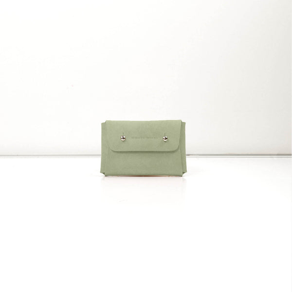 Sage Suede Kuai Small Pouch