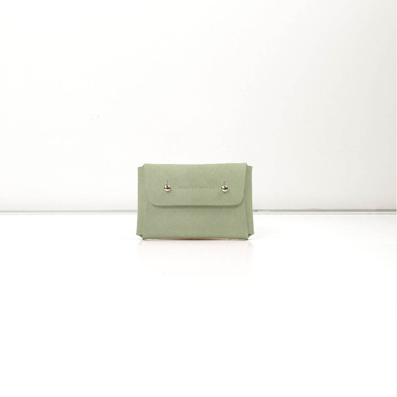 Sage Suede Kuai Small Pouch