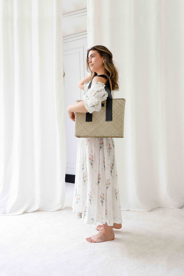 Canvas & Black Anissa - Small Tote