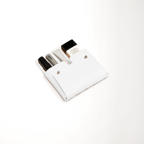 White Wavy Medium Pouch