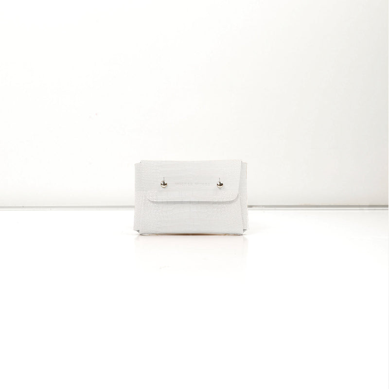 White Croco Kuai Small Pouch