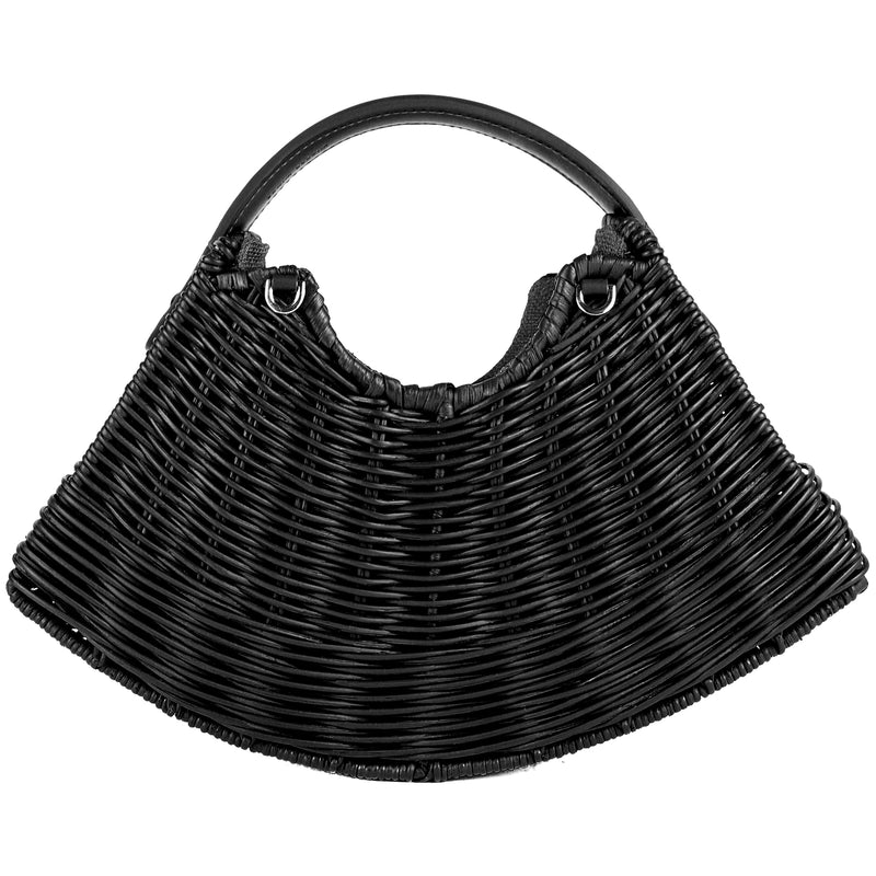 Wicker Wings-Basket Handbag-Rattan Bags-Wicker Bags UK-Wicker Bags-Wicker Bag-Straw Basket Handbag-Wicker Handbag- Eco Friendly Purses-Wicker Handbags-Bag Rattan-Zipped Pouch-Summer Bag-Basket Bag-Black Bag -Black Handbag (6623961284747)