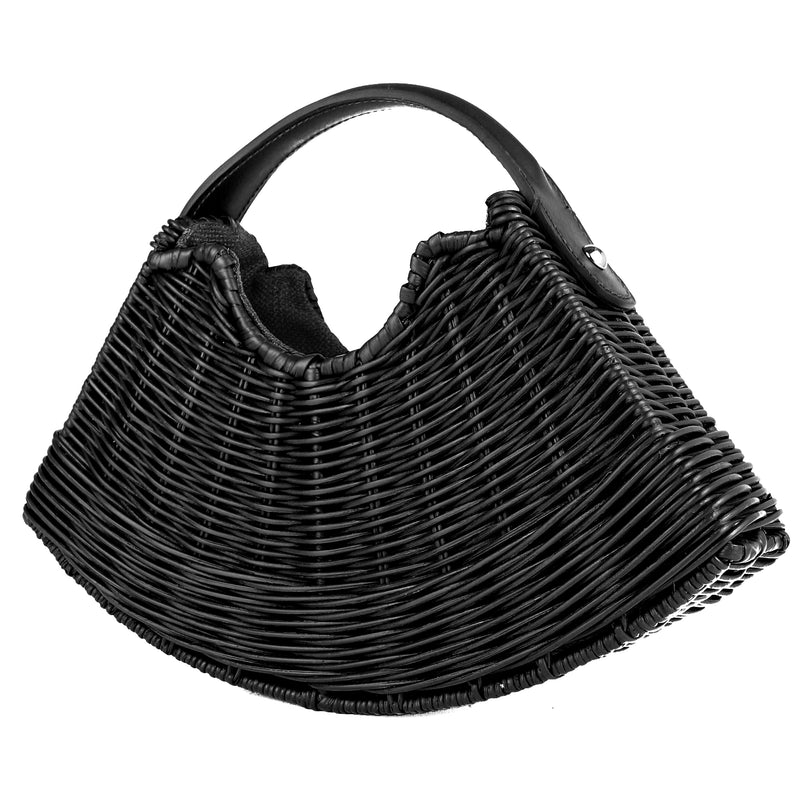 Wicker Wings-Basket Handbag-Rattan Bags-Wicker Bags UK-Wicker Bags-Wicker Bag-Straw Basket Handbag-Wicker Handbag- Eco Friendly Purses-Wicker Handbags-Bag Rattan-Zipped Pouch-Summer Bag-Basket Bag-Black Bag -Black Handbag (6623961284747)