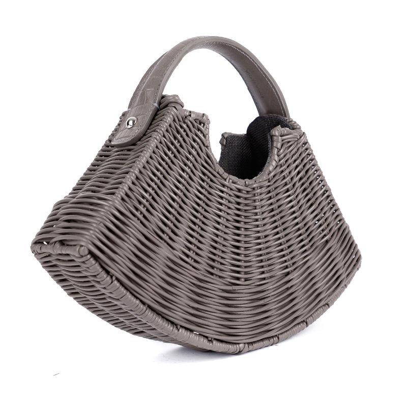 Wicker Wings-Wicker handbag-Rattan Bag-Handbag-Bag-Black Bag-Shoulder Bag For Women-Black Shoulder-Bag-Straw bag - Eco Friendly purses-Beach bag-holiday bag-Messenger Bag-Purse-Tote-Satchel-Ladies Purse-Saddle Bag-Weekend Bag-Straw Bag-Woven Bag-Leather Crossbody Bag-Chain Bag-Chain Shoulder Bag-Crossbody Bag - grey top handle bag (6994951504011)