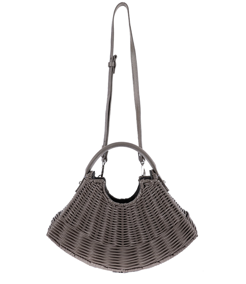 Wicker Wings-Wicker handbag-Rattan Bag-Handbag-Bag-Black Bag-Shoulder Bag For Women-Black Shoulder-Bag-Straw bag - Eco Friendly purses-Beach bag-holiday bag-Messenger Bag-Purse-Tote-Satchel-Ladies Purse-Saddle Bag-Weekend Bag-Straw Bag-Woven Bag-Leather Crossbody Bag-Chain Bag-Chain Shoulder Bag-Crossbody Bag - grey top handle bag (6994951504011)