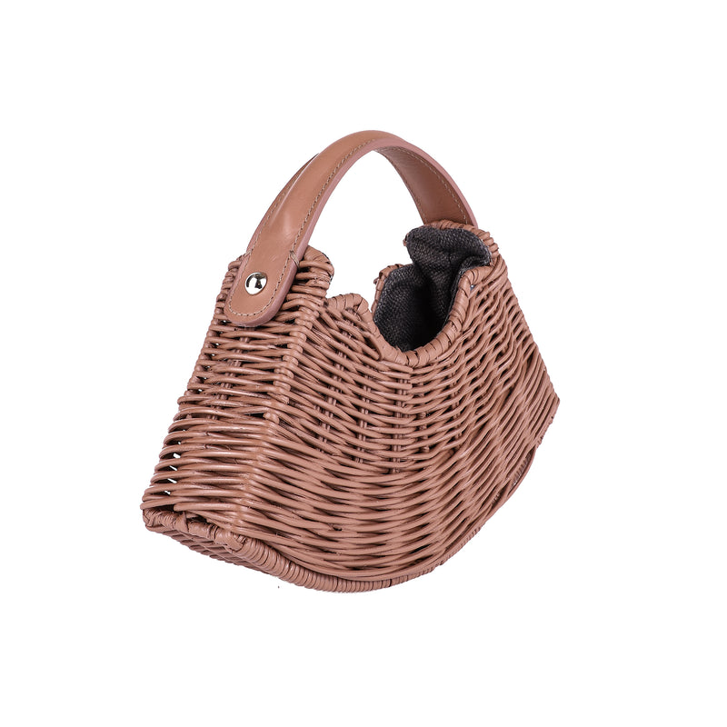 Mini Fan-Cocoa -Brown Bag-Wicker Wings-Basket Handbag-Rattan Bags-Wicker Bags UK-Wicker Bags-Wicker Bag-Straw Basket Handbag-Wicker Handbag- Eco Friendly Purses-Wicker Handbags-Bag Rattan-Zipped Pouch (6623962562699)