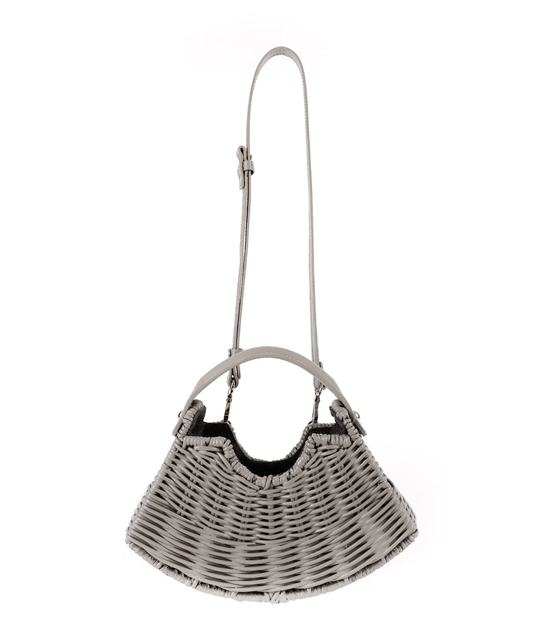 Wicker Wings-Wicker handbag-Rattan Bag-Handbag-Bag-Black Bag-Shoulder Bag For Women-Black Shoulder-Bag-Straw bag - Eco Friendly purses-Beach bag-holiday bag-Messenger Bag-Purse-Tote-Satchel-Ladies Purse-Saddle Bag-Weekend Bag-Straw Bag-Woven Bag-Leather Crossbody Bag-Chain Bag-Chain Shoulder Bag-Crossbody Bag- grey top handle bag - coloured wicker bag (6994913460363)