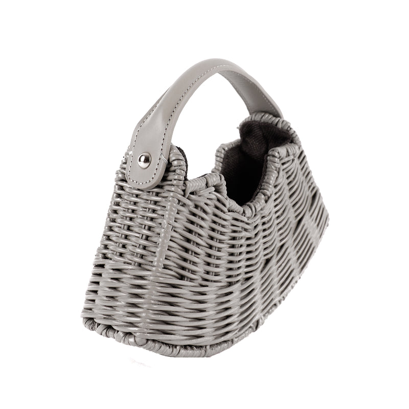 Wicker Wings-Wicker handbag-Rattan Bag-Handbag-Bag-Black Bag-Shoulder Bag For Women-Black Shoulder-Bag-Straw bag - Eco Friendly purses-Beach bag-holiday bag-Messenger Bag-Purse-Tote-Satchel-Ladies Purse-Saddle Bag-Weekend Bag-Straw Bag-Woven Bag-Leather Crossbody Bag-Chain Bag-Chain Shoulder Bag-Crossbody Bag- grey top handle bag - coloured wicker bag (6994913460363)